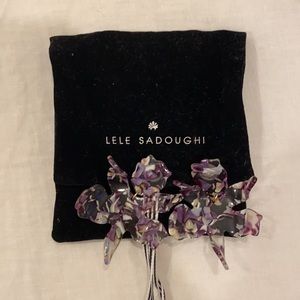 Lele Sadoughi Lavender Paper Drop Earrings